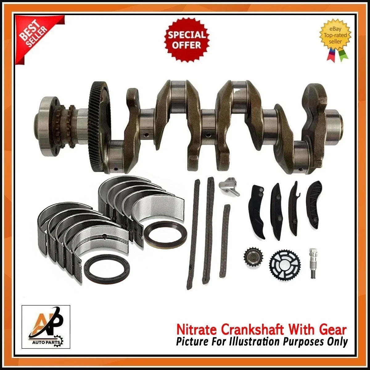 Crankshaft Gear Rebuild Parts Kit for BMW N47 and Mini 2.0 N47C20 (2010–2015)
