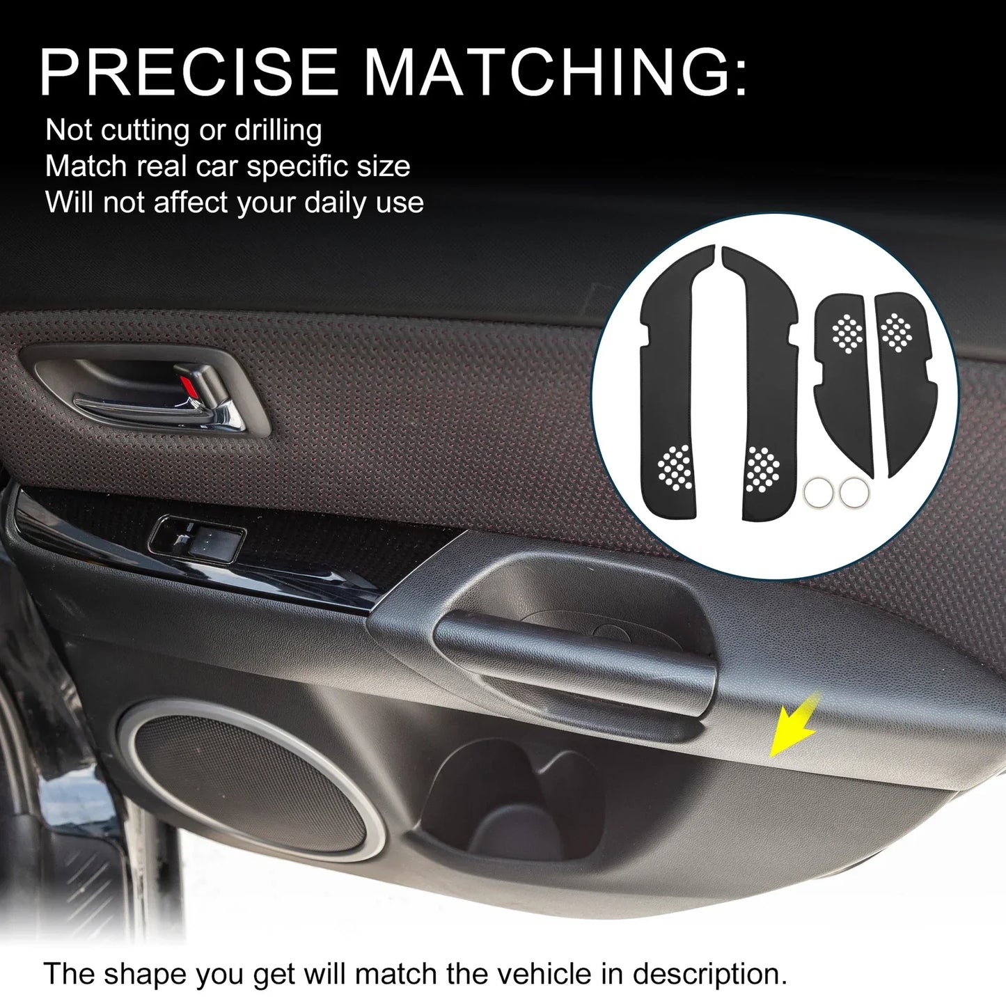 Car Door Leather Anti Kick Pad Sticker for Mercedes-Benz GLE (2017-2019)