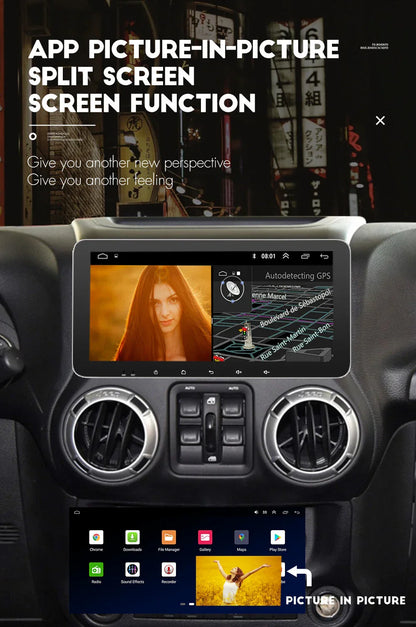 10.33'' Car Stereo Radio Head Unit for Jeep Wrangler, Dodge Challenger (2007-2023)
