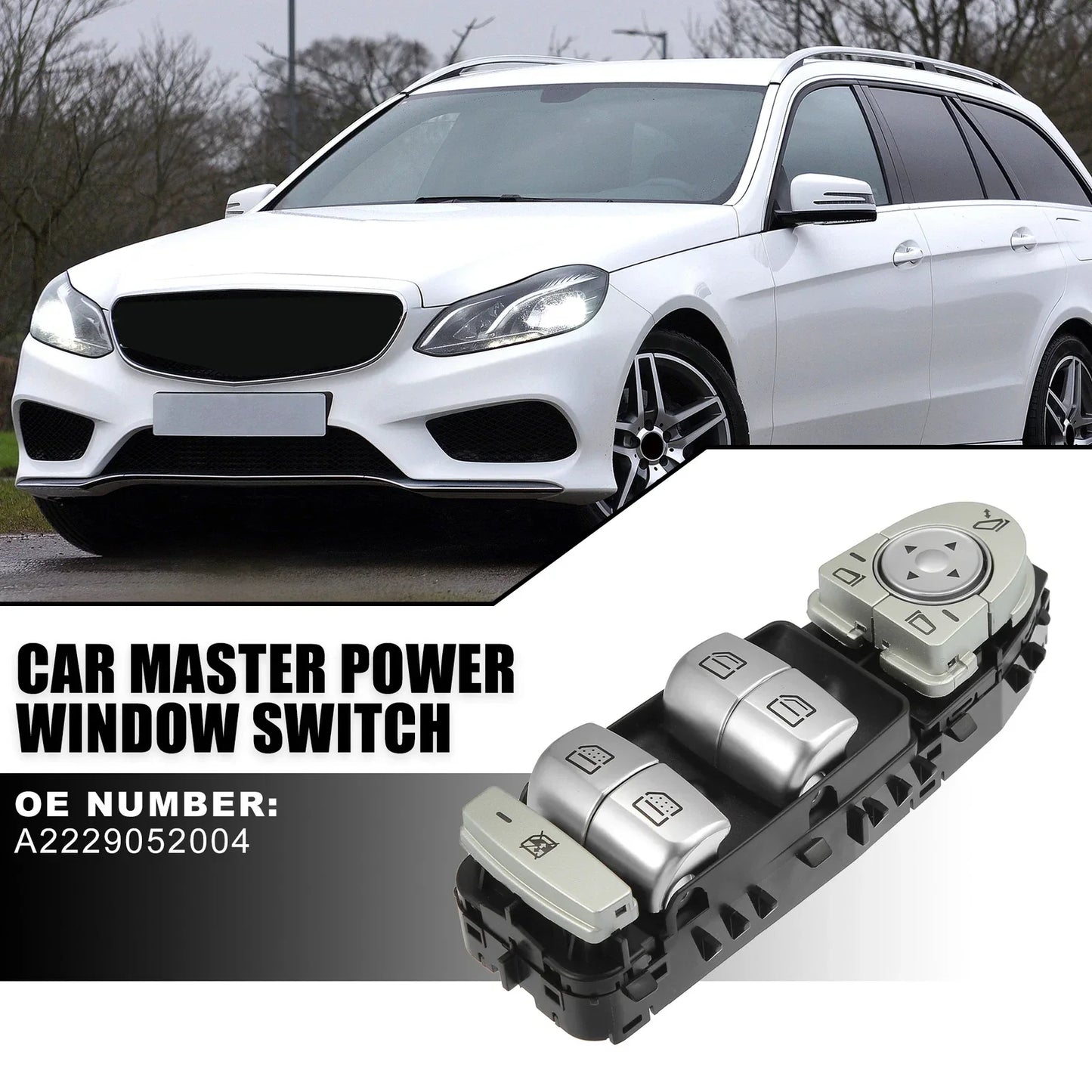 Power Window Switch for Mercedes-Benz W222 S-Class 2013-2017 Black