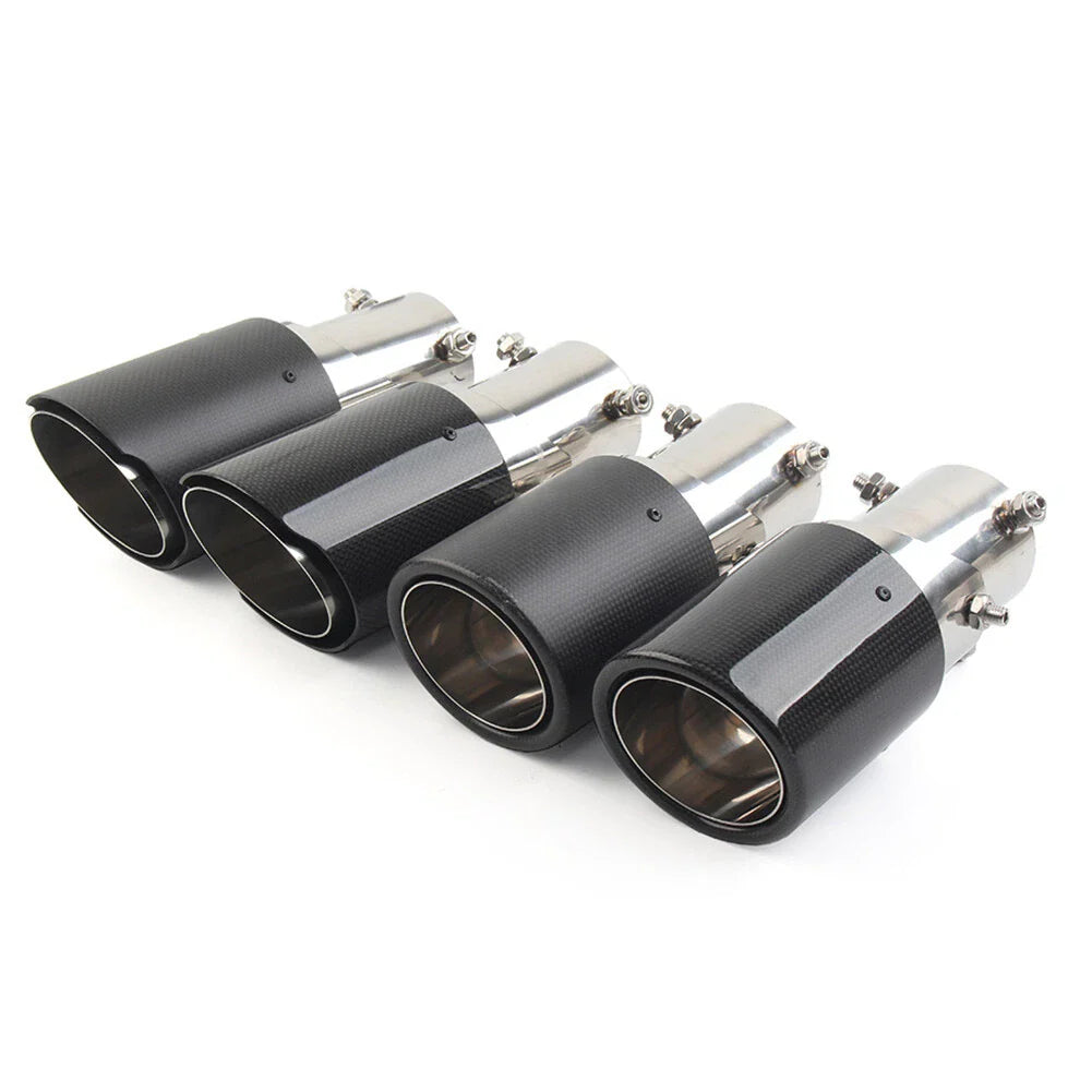 Carbon Fiber Exhaust System Pipe Muffler Tip for Car - Stainless Steel