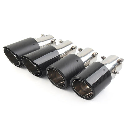 Carbon Fiber Exhaust System Pipe Muffler Tip for Car - Stainless Steel