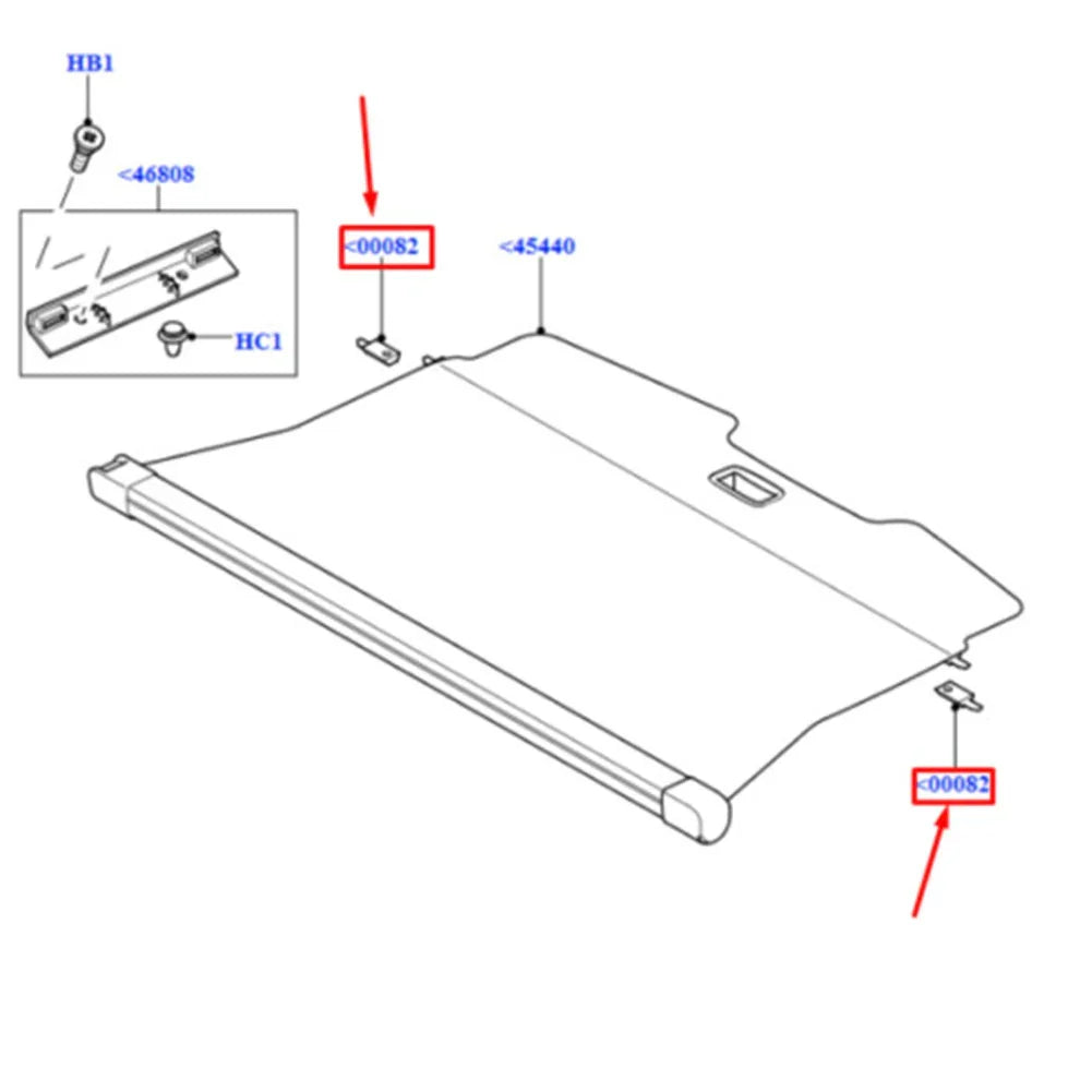 Beige Rear Cargo Cover Pin for Land Rover Range Rover Sport (2005-2013)