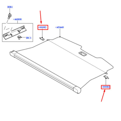 Beige Rear Cargo Cover Pin for Land Rover Range Rover Sport (2005-2013)
