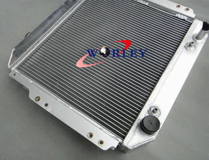 56MM Aluminum Radiator + Fan for Nissan Forklift A10 A25 H20 (1988-1992)