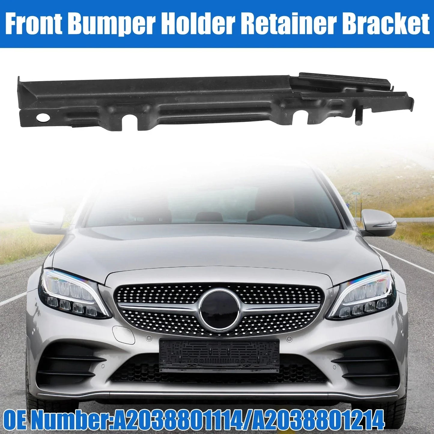 Front Left Right Upper Bumper Cover Support Bracket for Mercedes-Benz