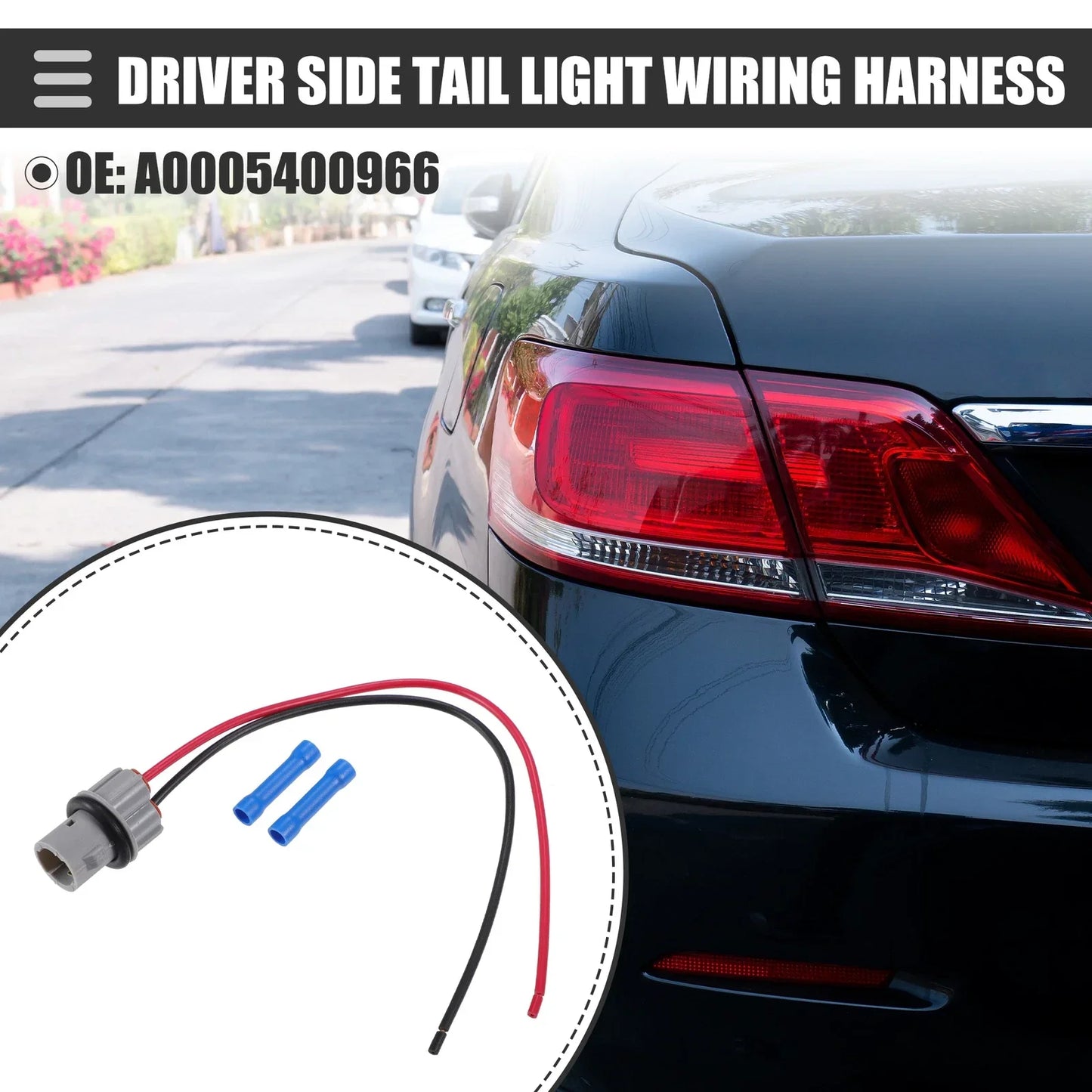 Set Side Marker Light Bulb Socket Wire Harness for Mercedes-Benz C250 (2012-2015)