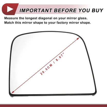 Right Passenger Side Upper Mirror Glass Replacement for Chevrolet