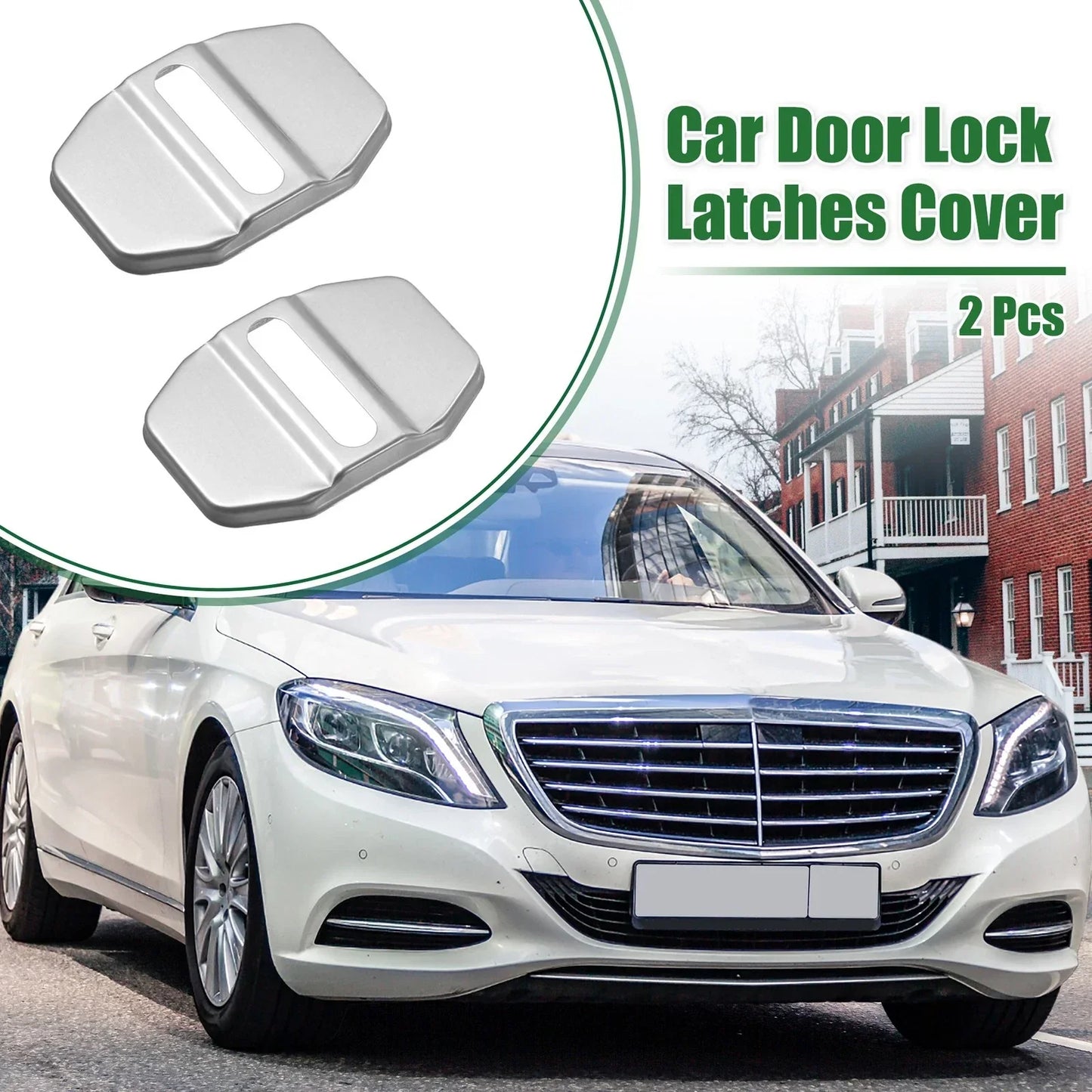 2 x Car Door Latch Lock Covers for Mercedes-Benz AMG GLC (2016-2023)