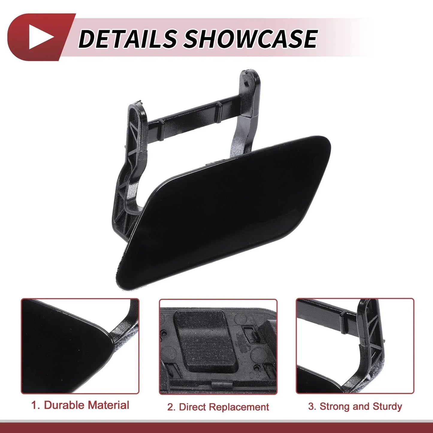 Front Left Washer Nozzle Cover for Mercedes-Benz ML350 (2012-2015) Black 1 x