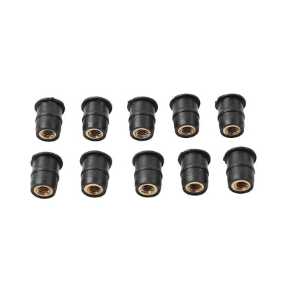 10x M5 Motorcycle Windshield Rubber Nuts Vibration Dampers for Fairing