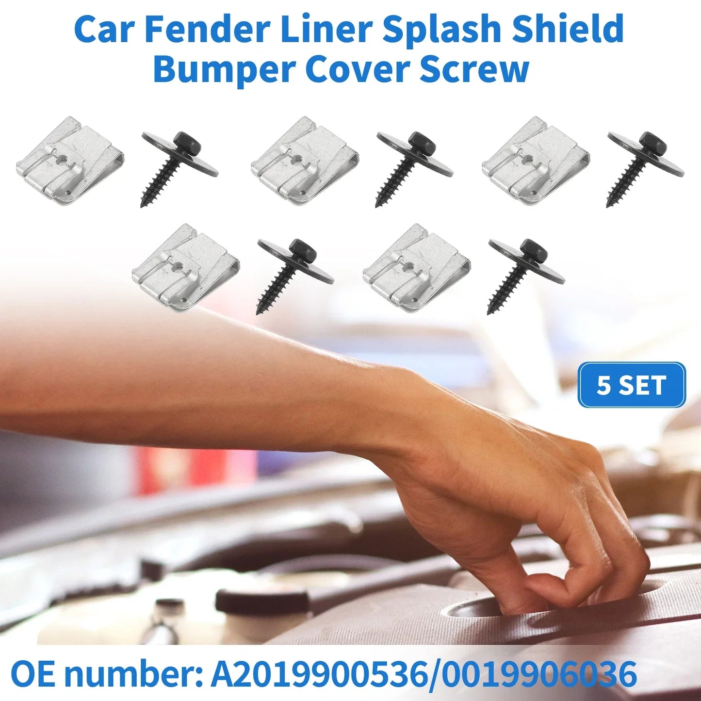 Fender Liner Splash Shield Bumper Cover Screws for Mercedes-Benz 500 SEC