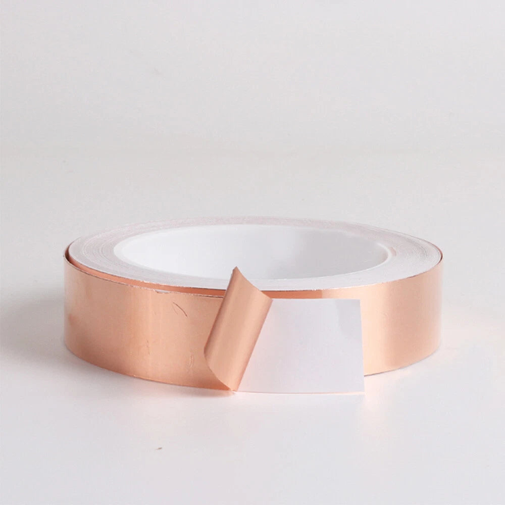 Double Sided Copper Foil Tape 20m x 50mm EMI Shielding Adhesive