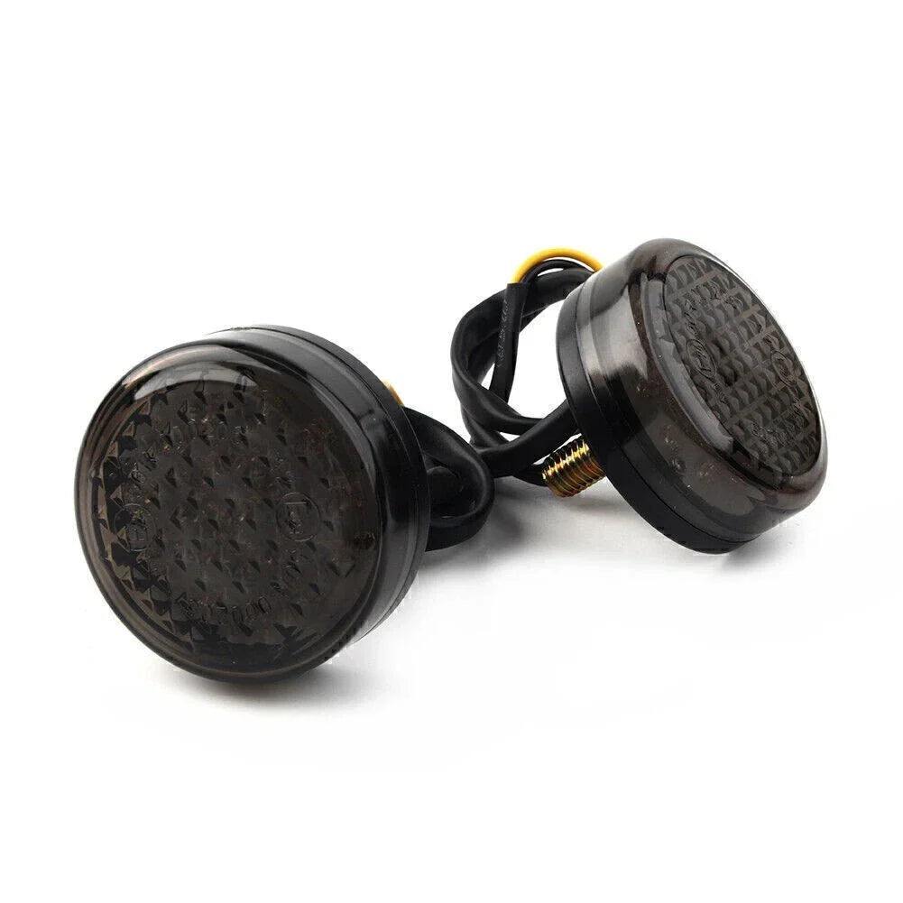 12V LED Round Smoke Turn Signal Indicator Light for Car (No Year Specified)