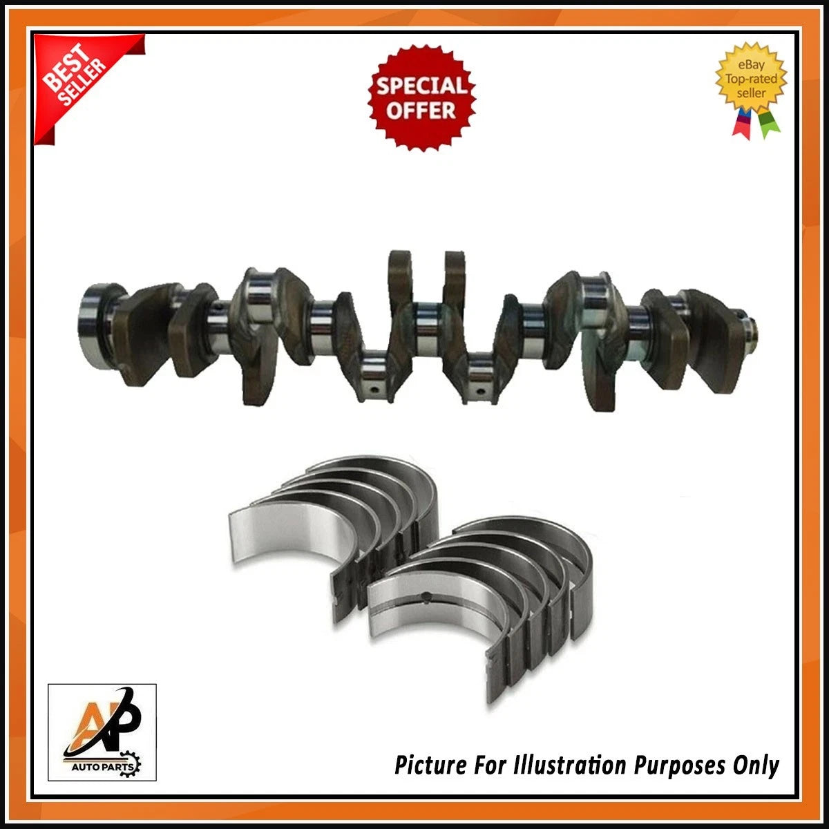 Crankshaft Bearings Set for BMW 335i 435i 535i 740Li 3.0L N55 (2009–2018)