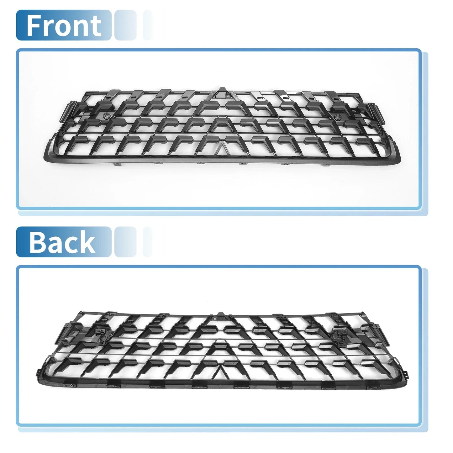 Front Lower Hood Bumper Grille for Lexus GX460 (2014-2022) Chrome Silver Tone