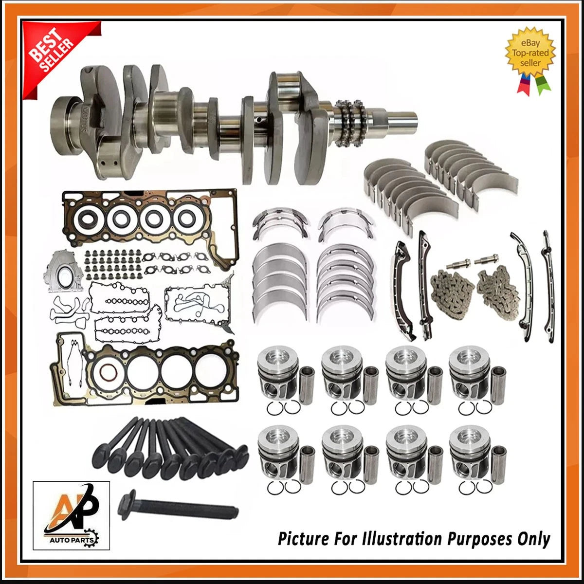 Crankshaft Rebuild Kit Alloy Steel for Range Rover Sport II L494 (2014–2019)