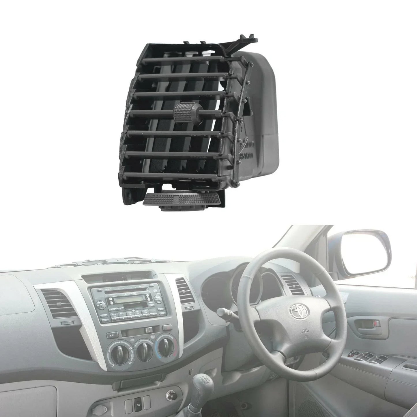 Grey LH Left Air Vent Grille for Toyota Hilux MK6 MK7 (2005-2014)
