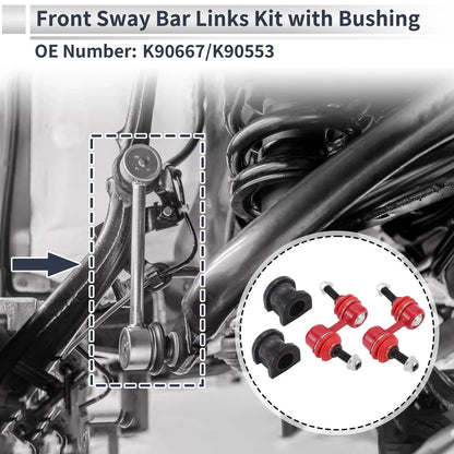 Front Stabilizer Bar Links 2 x Bushing for Honda CR-V (1997-2001)