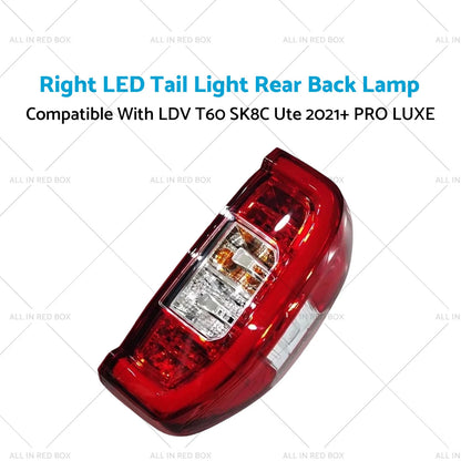 LED Tail Light Rear Lamp for LDV T60 SK8C Ute (2021+)