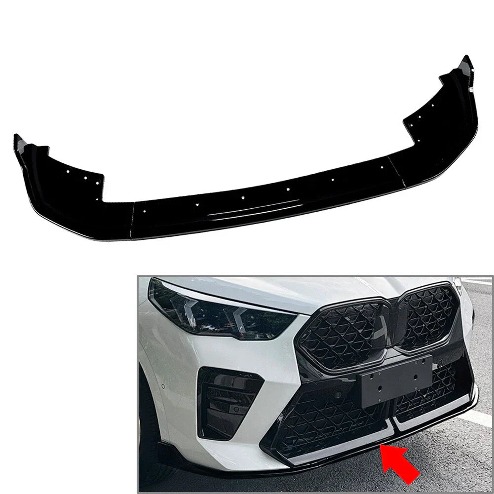 Front Bumper Splitter Spoiler Lip for BMW X2 M Sport (2023-2025)