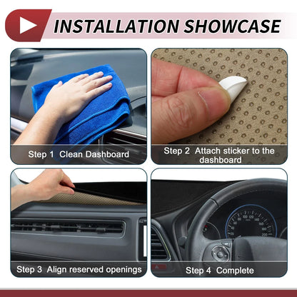 Dashboard Cover Mat for Honda VEZEL RV Series 2021-2024 Sun Protector Black