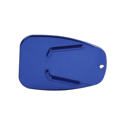 Aluminum Alloy Motorcycle Side Stand Kickstand Pad Plate - Blue
