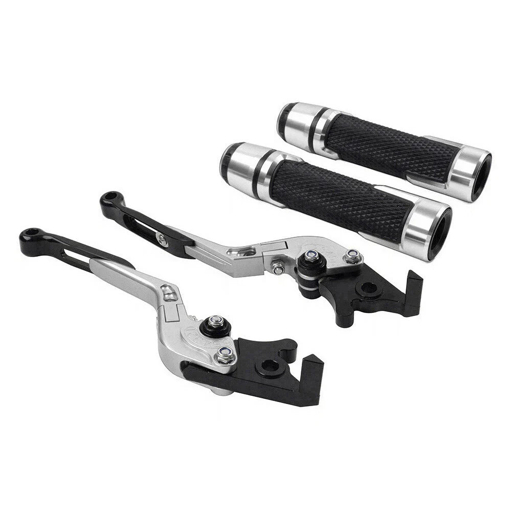 Silver Extendable Brake Clutch Levers Grip Set for Speed Twin (2019-2023)