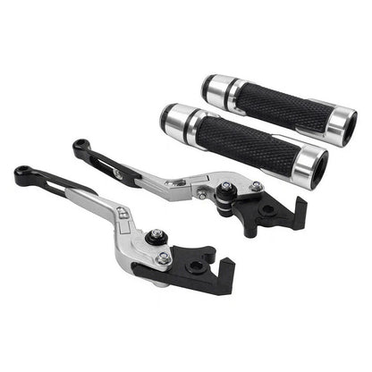 Silver Extendable Brake Clutch Levers Grip Set for Speed Twin (2019-2023)