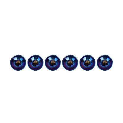 6 x M6x10mm Alloy Torx Head Screws for Bike Motorcycle - Blue