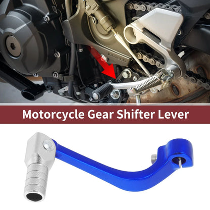 Folding Motorcycle Gear Shifter Lever for Honda CRF110F (2013-2018) Blue Silver