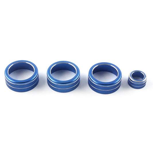 AC Climate Control Knob Ring Cover for Honda Civic 2022-2023 Blue 4 pcs
