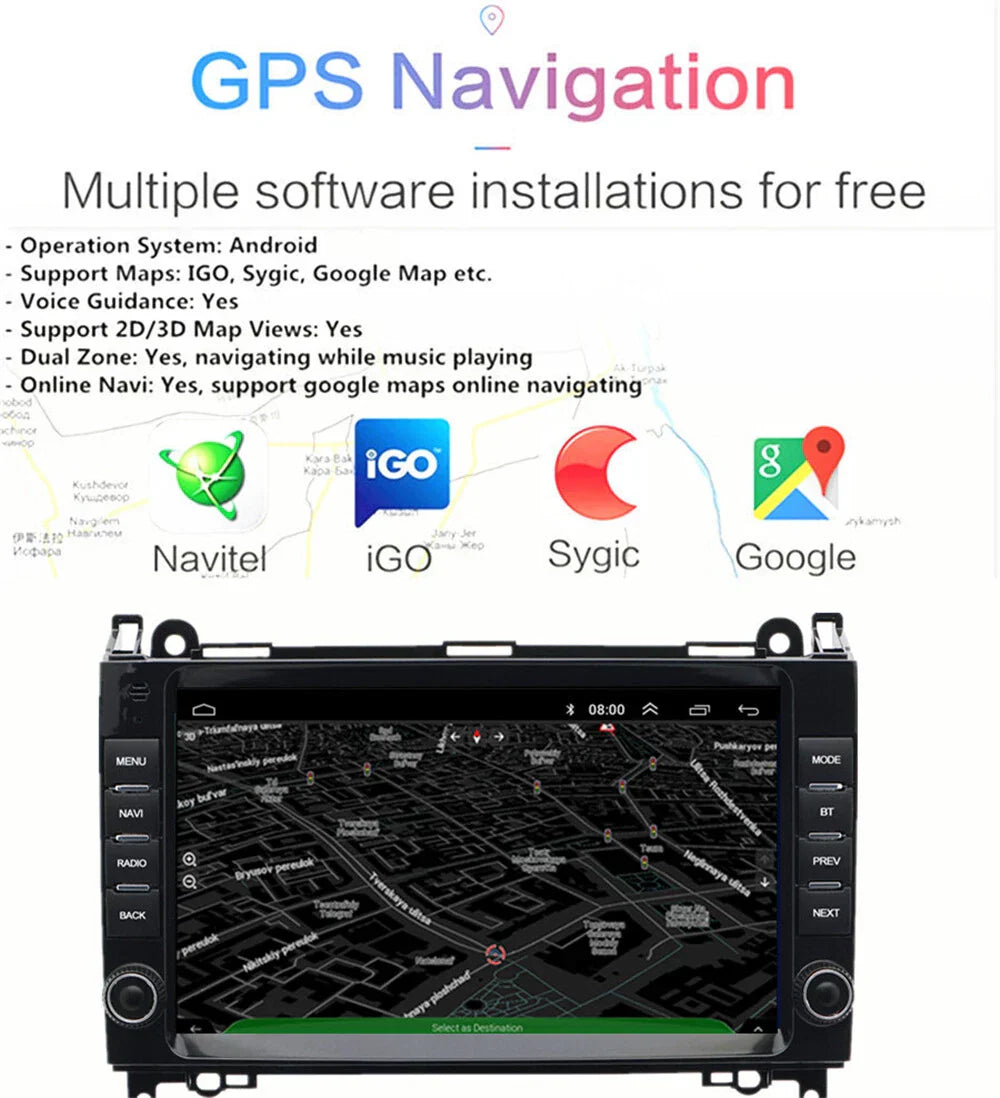 9'' Head Unit Car Stereo Radio Wifi for Benz Sprinter/W169/W245/W639/W906 (2006-2023)