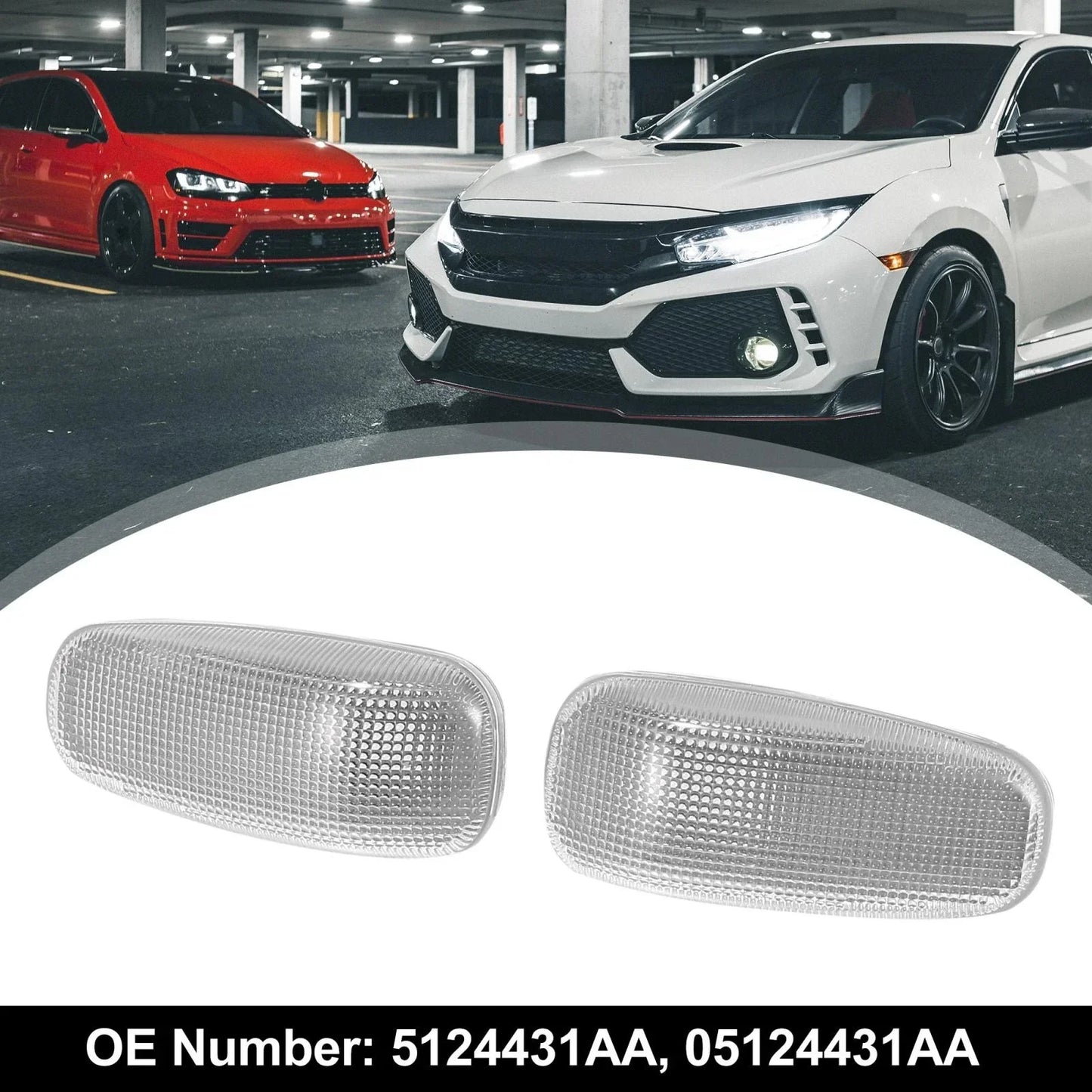 Front Side Marker Light Lens Cover for Dodge Sprinter 2500 3500 (2002-2018)