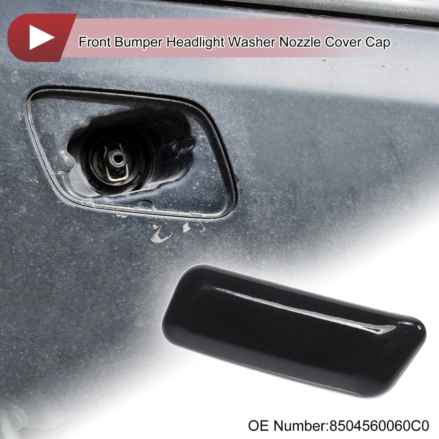 Front Left Washer Nozzle Cover for Lexus GX460 (2010-2013) Black