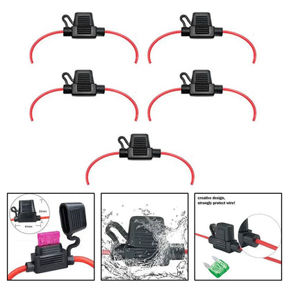 Waterproof Inline Fuse Holder / Pack of 5 / Inline Fuse Holder