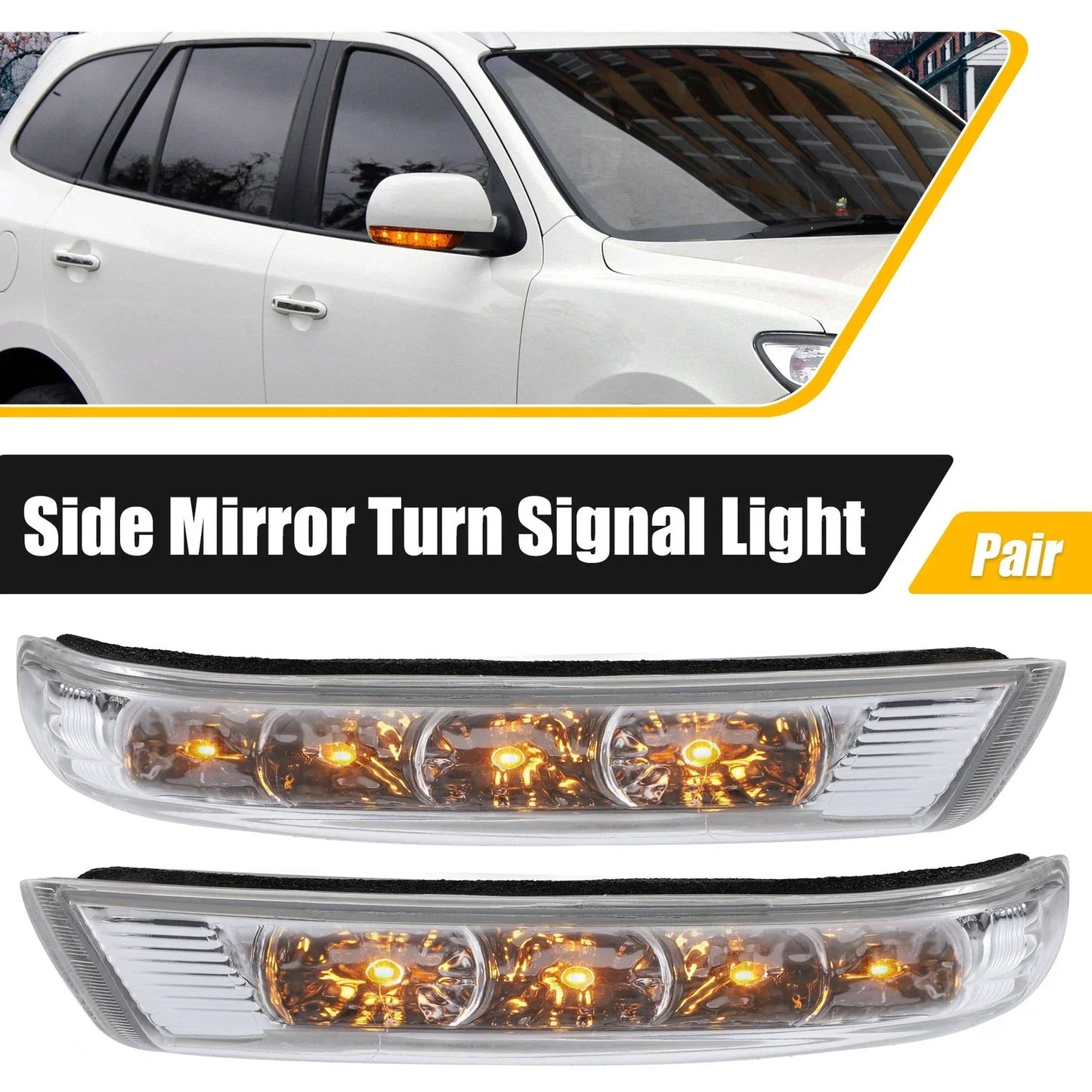 LED Side Mirror Turn Signal Lights for Hyundai Santa Fe (2007-2012)