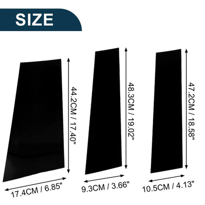 6 Pcs Door Pillar Window Trim for Honda Odyssey (2011-2017) Black