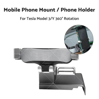 Phone Clip Holder Mount for Tesla Model 3 Y Interior Modification (2017-2023)