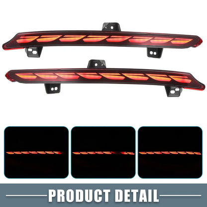 2 x Rear Bumper Reflector LED Brake Turn Signal Lights for Honda Accord (2018-2022)