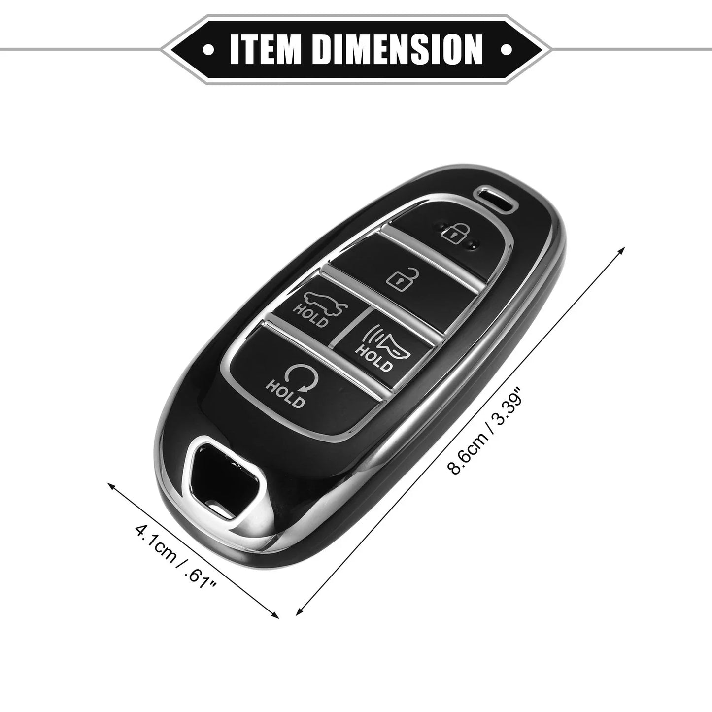 5 x Remote Keyless Key Fob Covers for Hyundai Sonata Santa Fe (2011-2023)