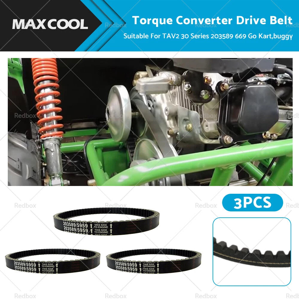 3PCS Drive Belt for 30 Series Comet TAV2, Manco 5959, KT196