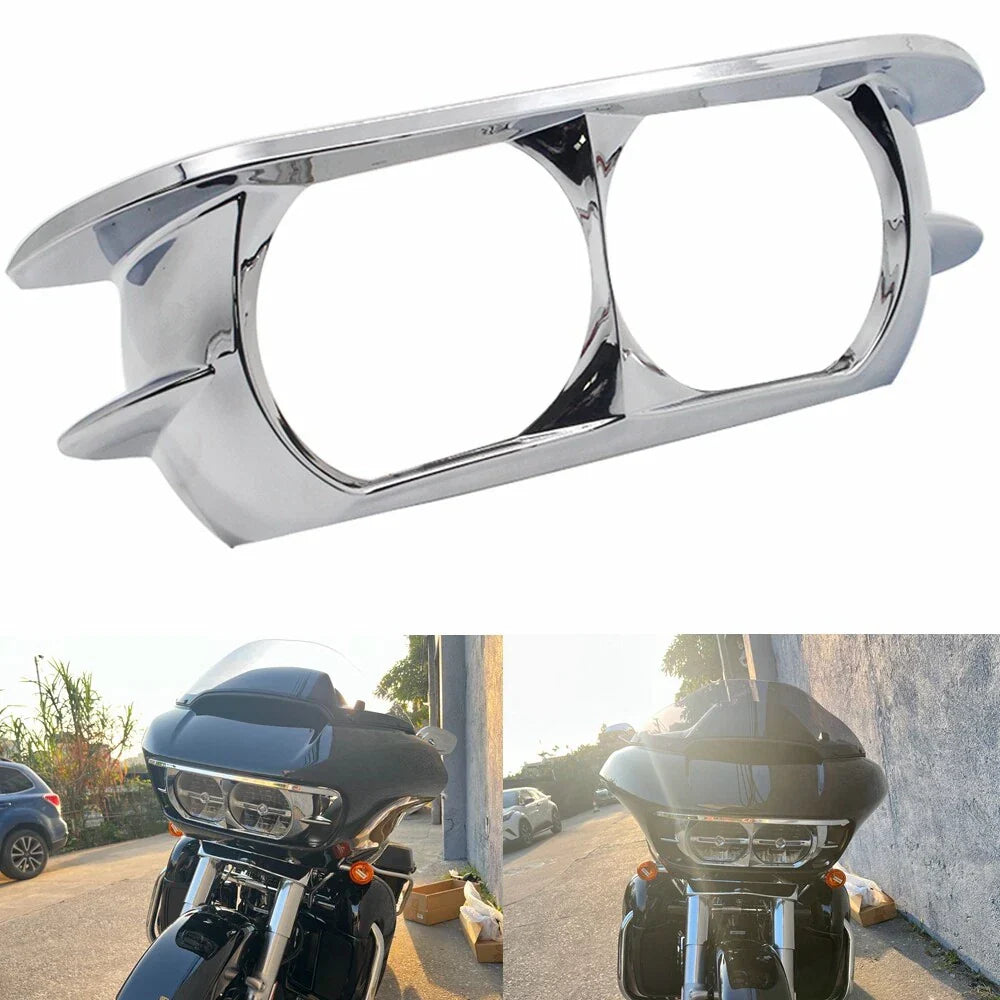 Chrome Headlight Trim Cover for Harley Road Glide (2015-2019)