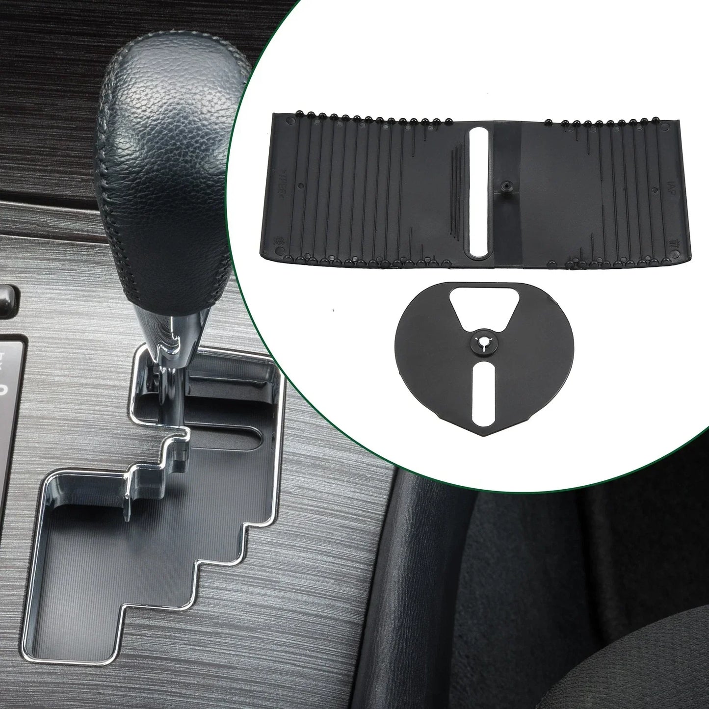 Center Console Slider Cover for Lexus IS250 (2006-2013) - Black Plastic 1 Set