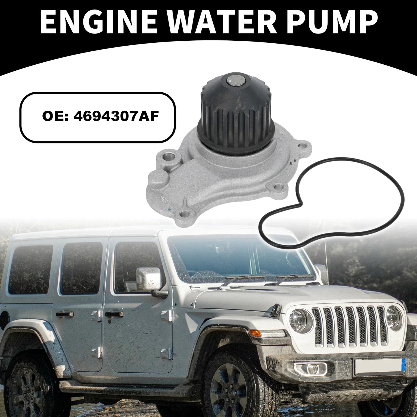 Water Pump for Chrysler Cirrus 1995-2000 with Rubber Ring Kit