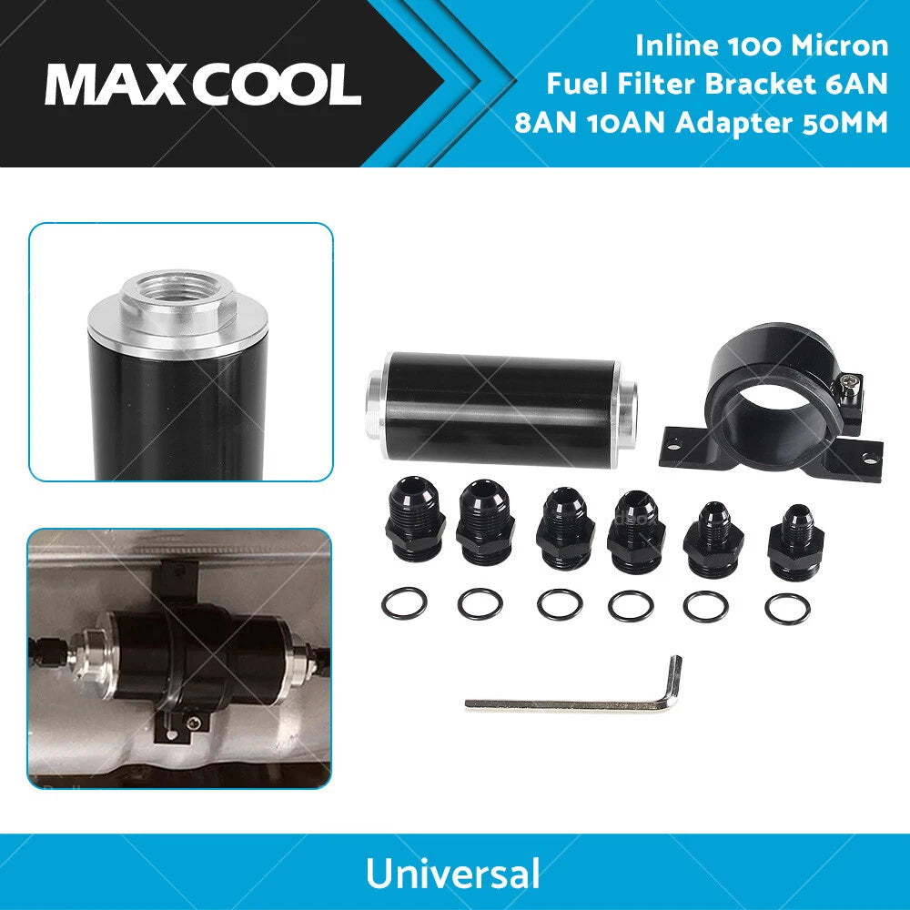 100 Micron Fuel Filter Bracket Adapter for Universal Fitment