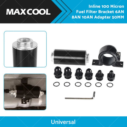 100 Micron Fuel Filter Bracket Adapter for Universal Fitment