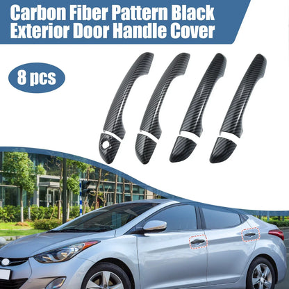 4pcs Exterior Door Handle Covers for Hyundai Elantra (2017-2020) Carbon Fiber
