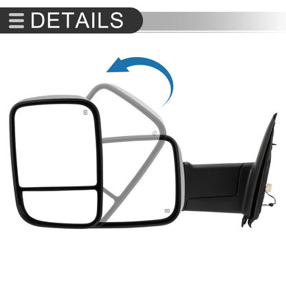 Tow Mirrors for Dodge Ram 1500 2002-2008 with Turn Signal Light - 1 Pair