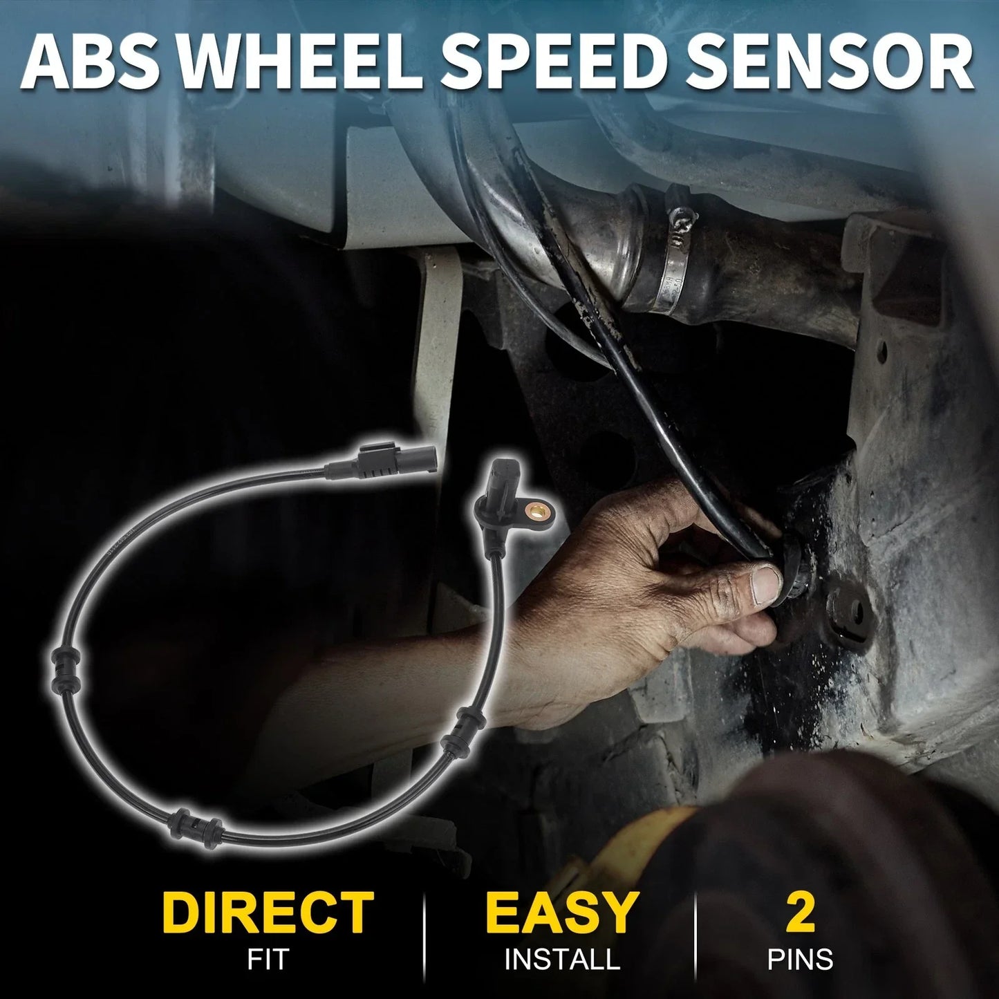 2 x Rear Right ABS Wheel Speed Sensors for Mercedes-Benz ML350 (2006-2011)